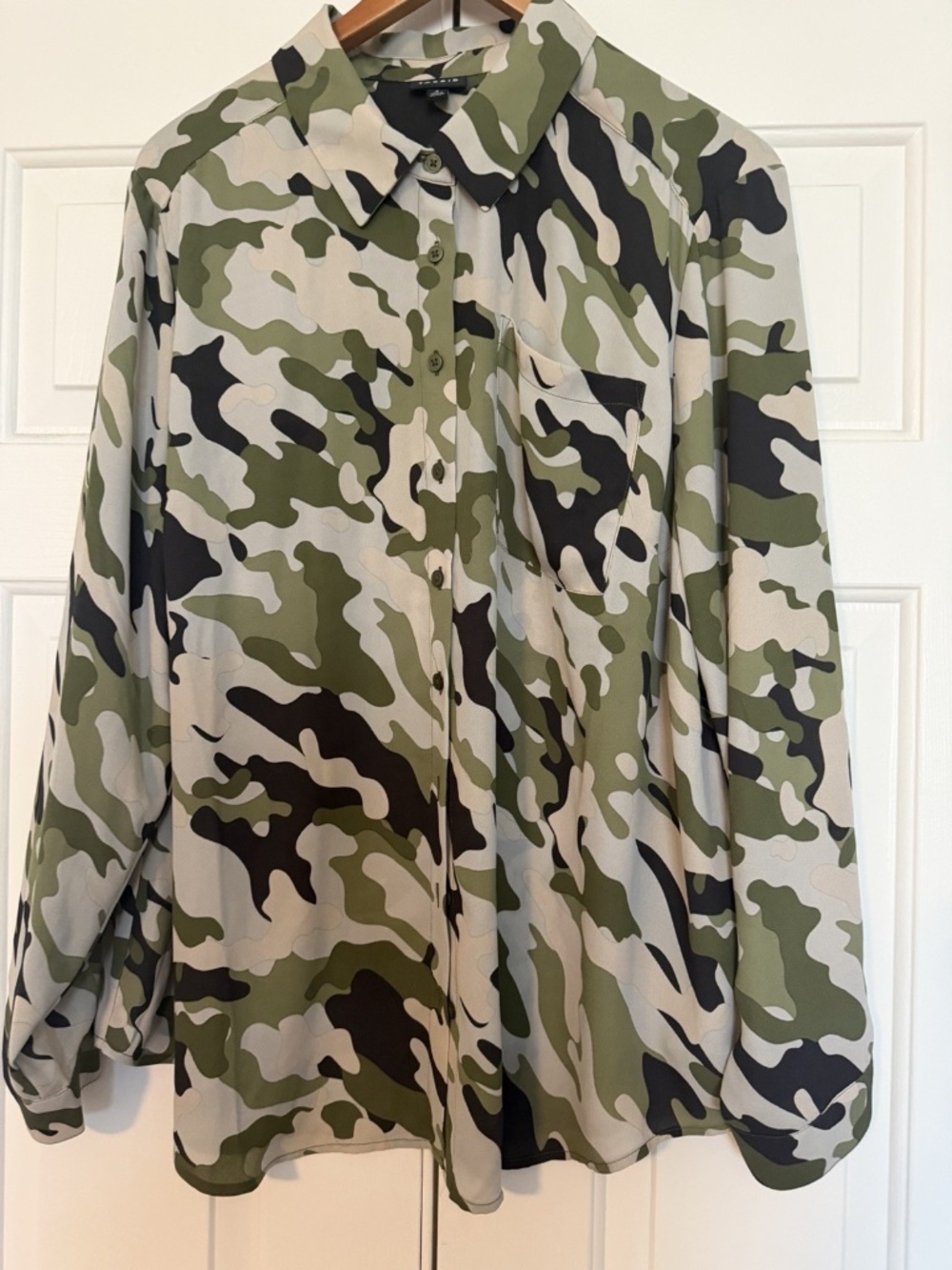 Torrid Georgette Relaxed Camouflage Shirt 2X